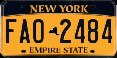 NY license plate FAO2484