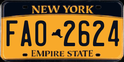 NY license plate FAO2624