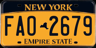 NY license plate FAO2679
