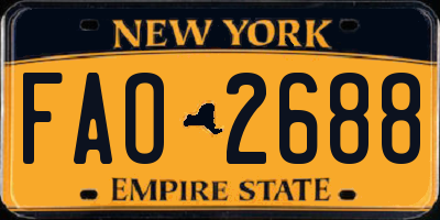 NY license plate FAO2688