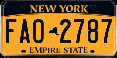 NY license plate FAO2787
