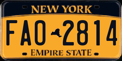 NY license plate FAO2814