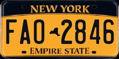 NY license plate FAO2846