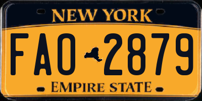 NY license plate FAO2879