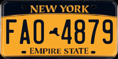 NY license plate FAO4879