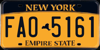 NY license plate FAO5161