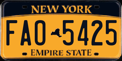NY license plate FAO5425