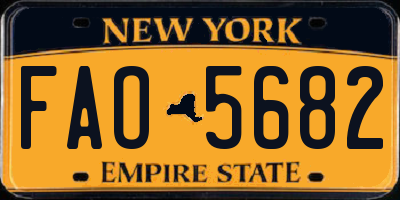 NY license plate FAO5682