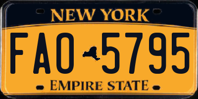 NY license plate FAO5795