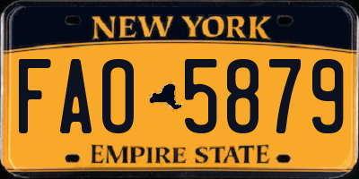 NY license plate FAO5879