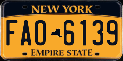 NY license plate FAO6139
