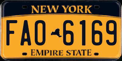 NY license plate FAO6169