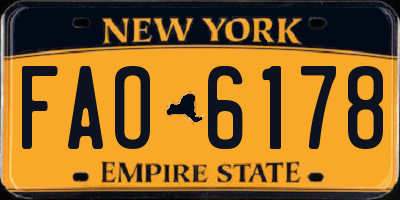 NY license plate FAO6178