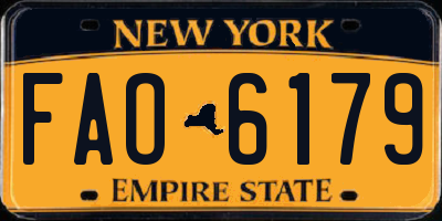 NY license plate FAO6179