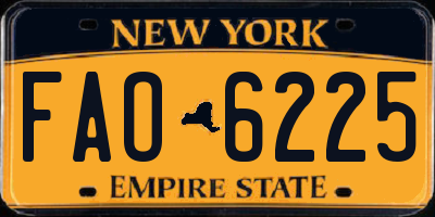 NY license plate FAO6225