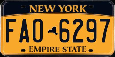 NY license plate FAO6297