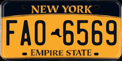 NY license plate FAO6569
