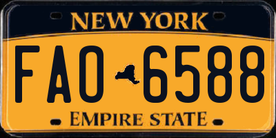 NY license plate FAO6588