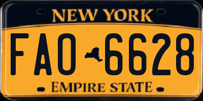 NY license plate FAO6628