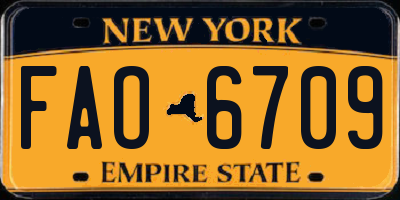 NY license plate FAO6709