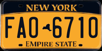 NY license plate FAO6710