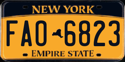 NY license plate FAO6823