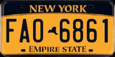 NY license plate FAO6861