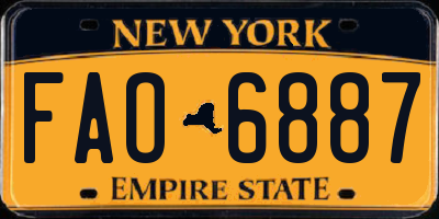NY license plate FAO6887
