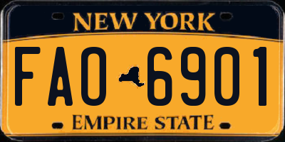 NY license plate FAO6901