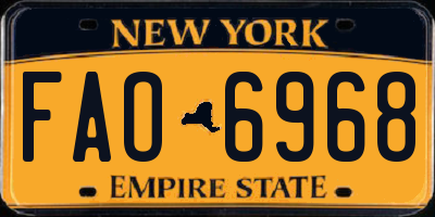 NY license plate FAO6968