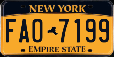 NY license plate FAO7199