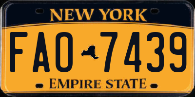 NY license plate FAO7439