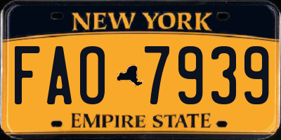 NY license plate FAO7939