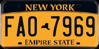 NY license plate FAO7969
