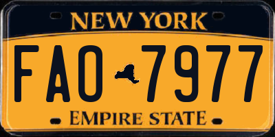 NY license plate FAO7977