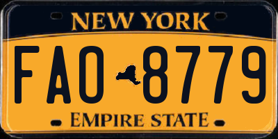 NY license plate FAO8779