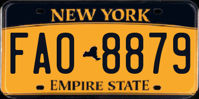 NY license plate FAO8879