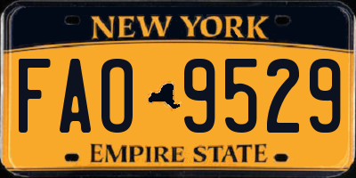 NY license plate FAO9529