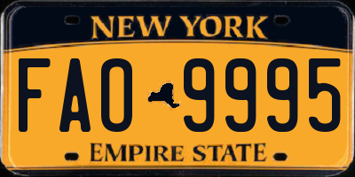 NY license plate FAO9995