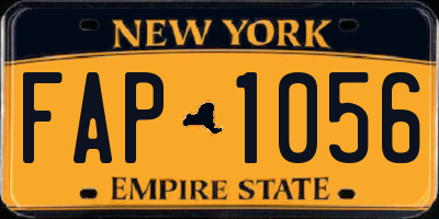 NY license plate FAP1056