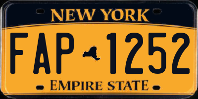 NY license plate FAP1252