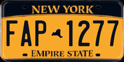 NY license plate FAP1277