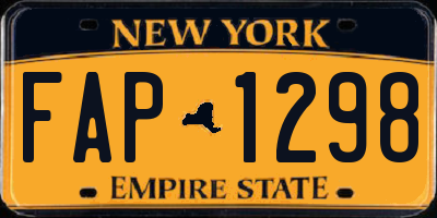 NY license plate FAP1298