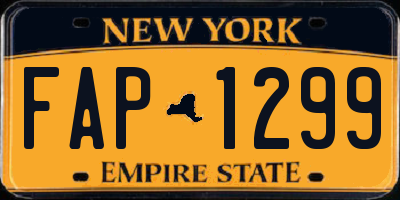 NY license plate FAP1299