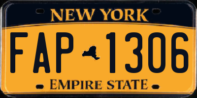 NY license plate FAP1306