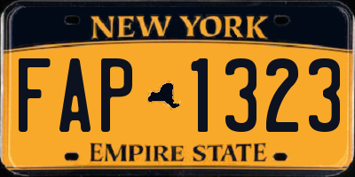 NY license plate FAP1323
