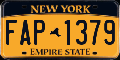 NY license plate FAP1379