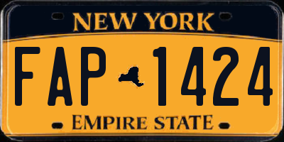 NY license plate FAP1424