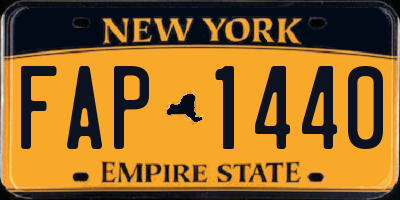 NY license plate FAP1440