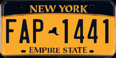 NY license plate FAP1441